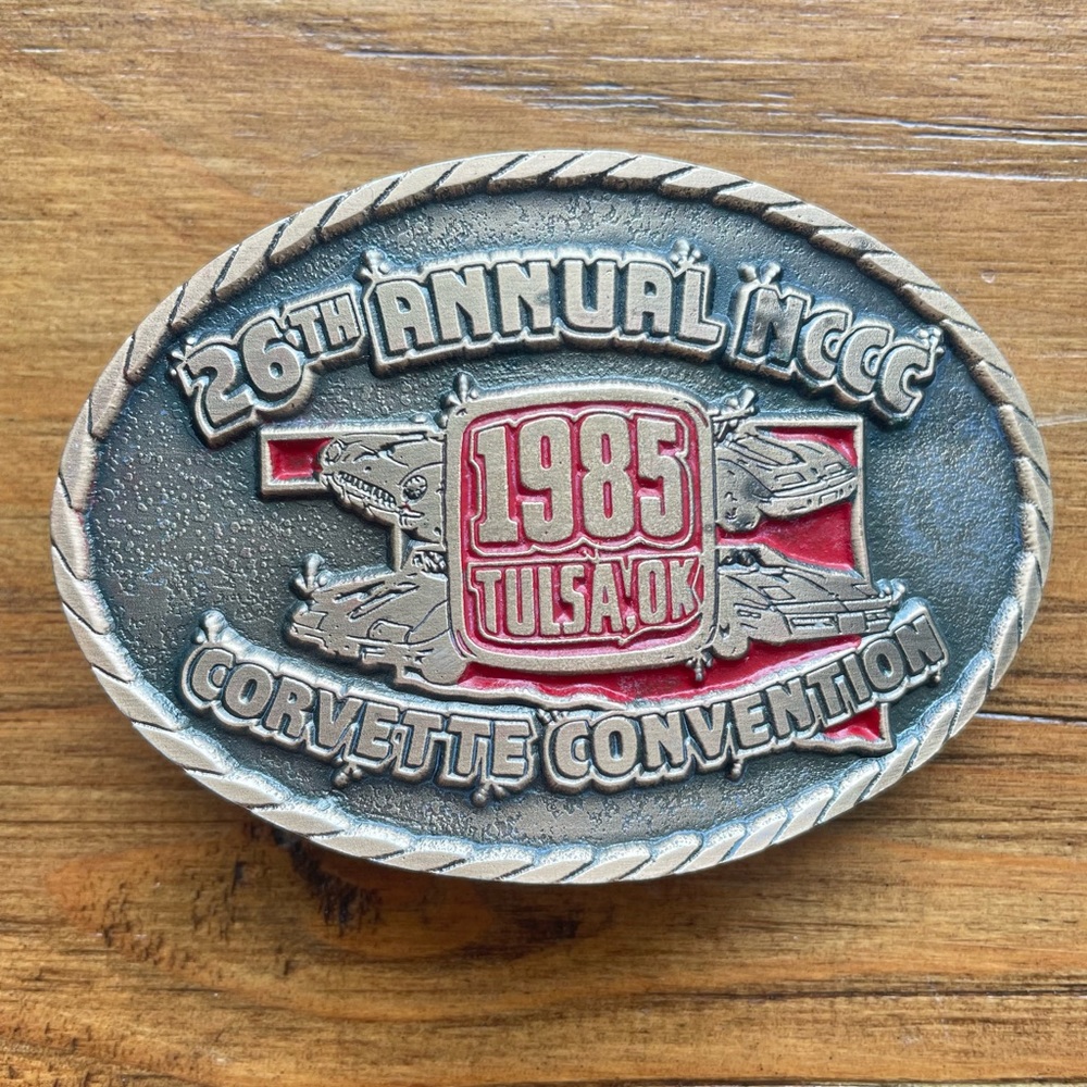 Vintage 1985 NCCC Corvette Convention Belt Buckle